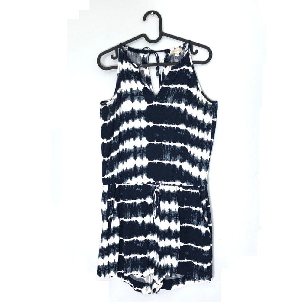 LOFT Tie Dye Suspended Neck Halter Romper Playsuit 6